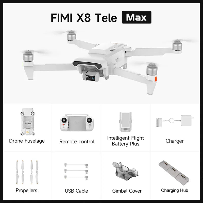 FIMI X8 TeleMax Drone 4K HDR Camera with GPS ProLine