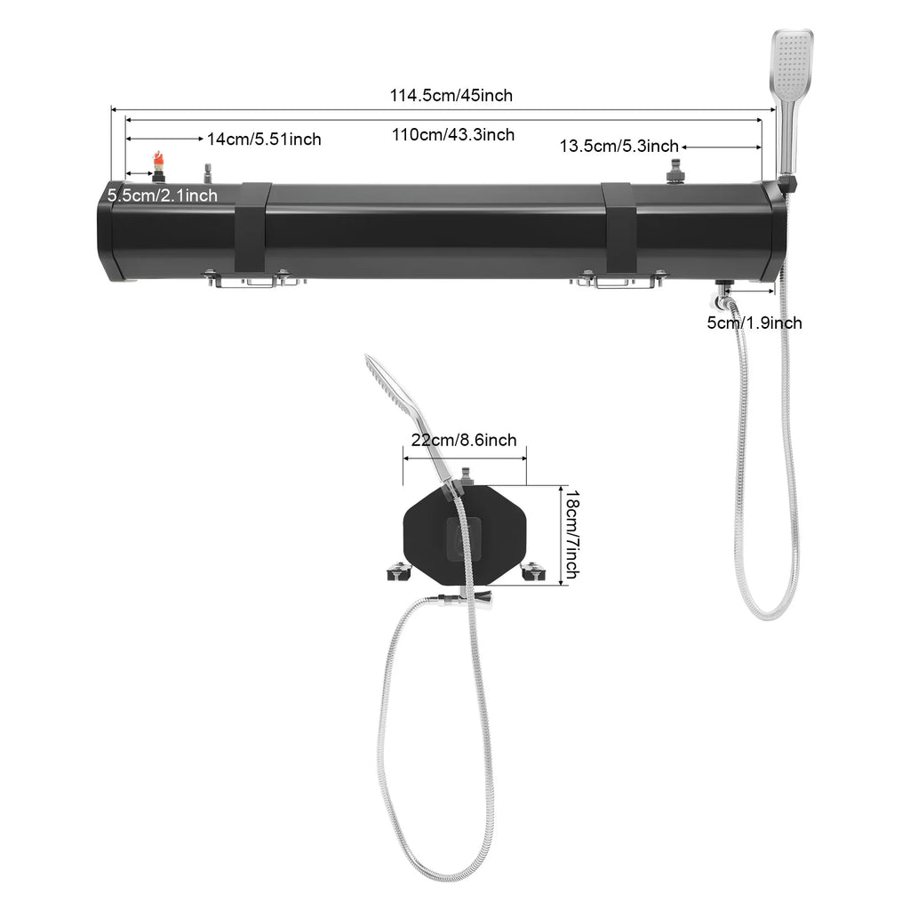 Portable Water Tank For Camping Roof Rack Shower