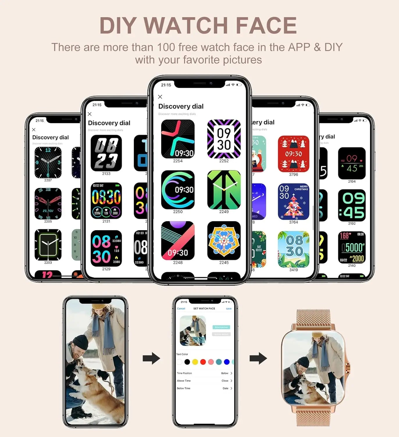 Smart Watch For Women Fitness Tracker With Heart Rate Monitoring