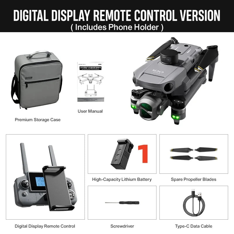 ISHOWTIENDA U8L 4K GPS Drone Ultimate Aerial Photography Stabilization Gimbal