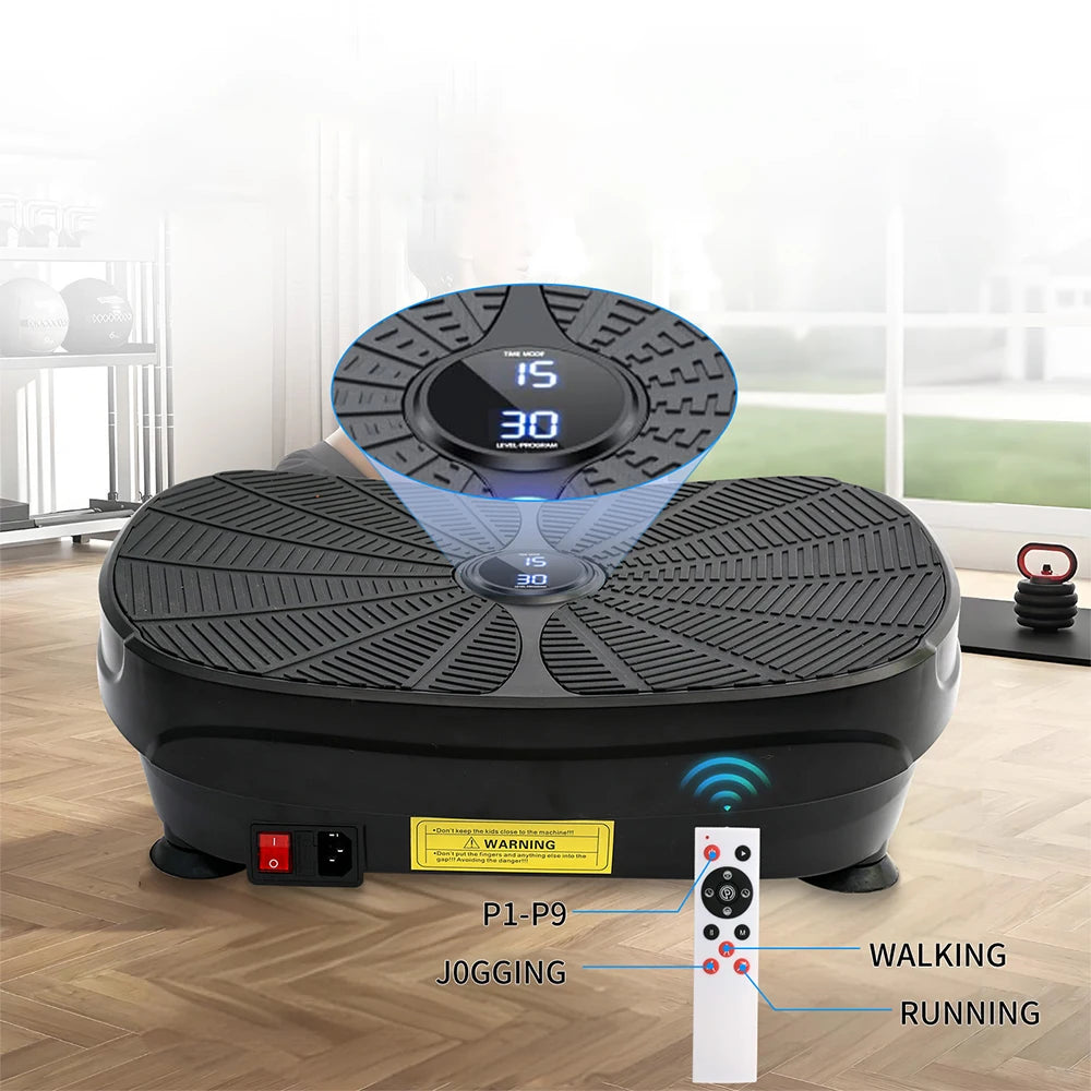 Vibration Plate Exercise Machine Kit With Resistance Bands