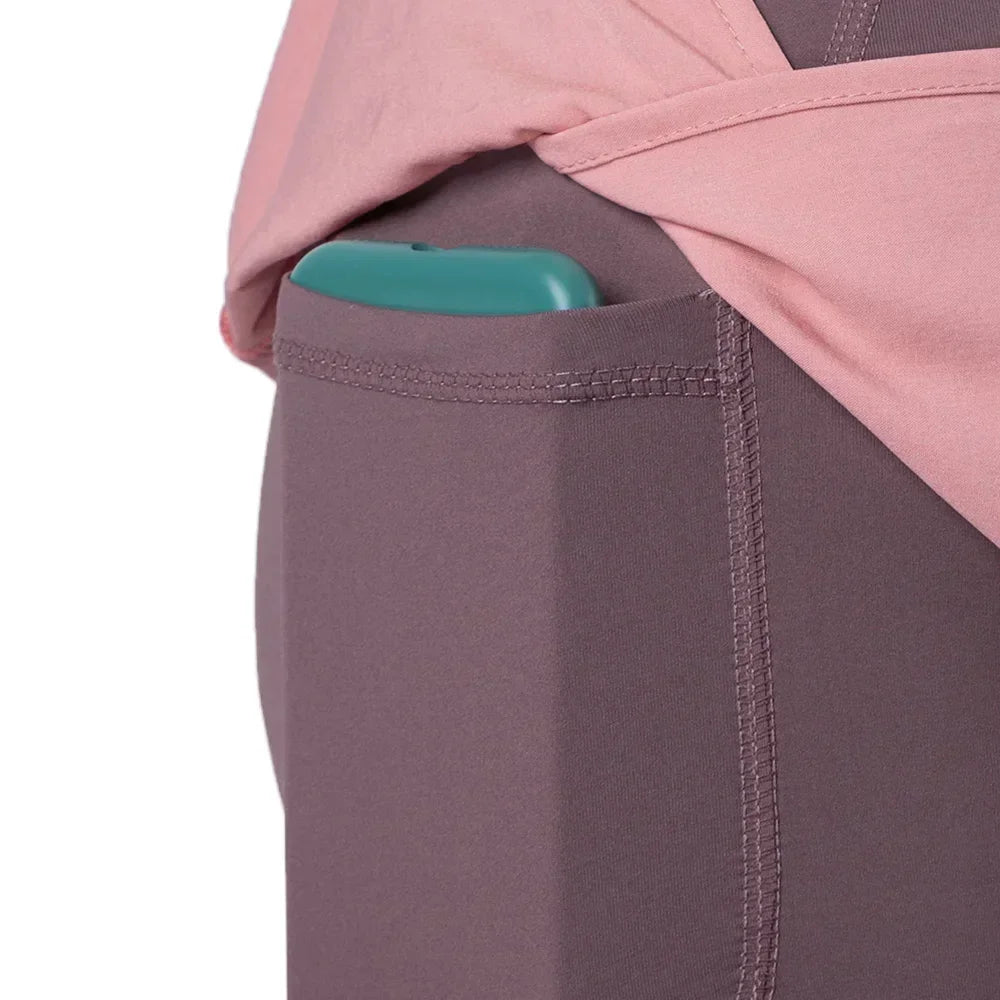 Women Running Shorts Two In One With Pocket And Wide Waistband