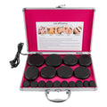 Bymaocar Hot Stones Massage Set With Heater Box 16 Stones
