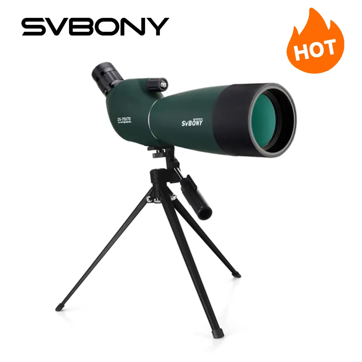 SVBONY 25x to 75x Zoom Spotting Scope for Bird Watching