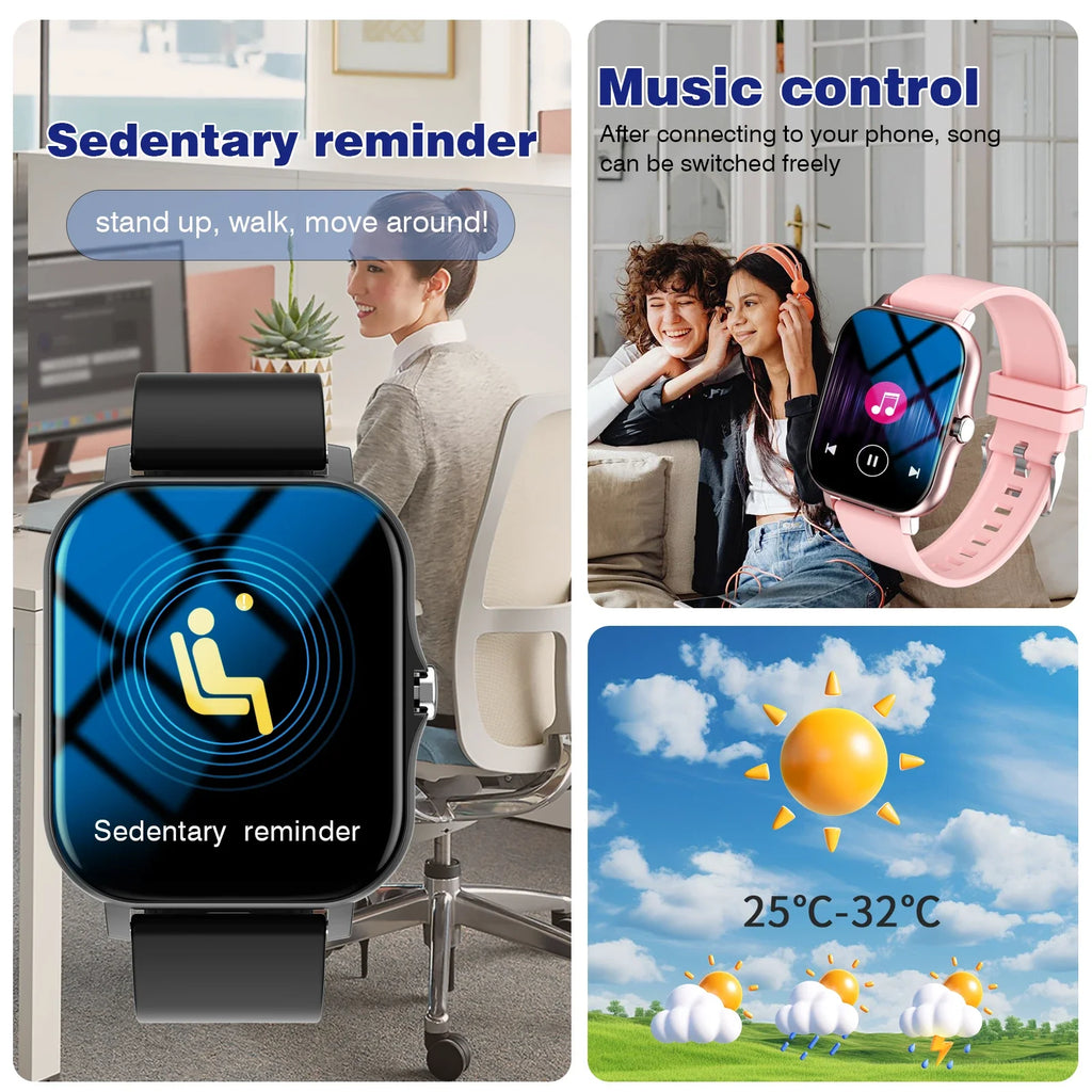Odelettevcy Smartwatch With Wireless Calling And Message Reminders