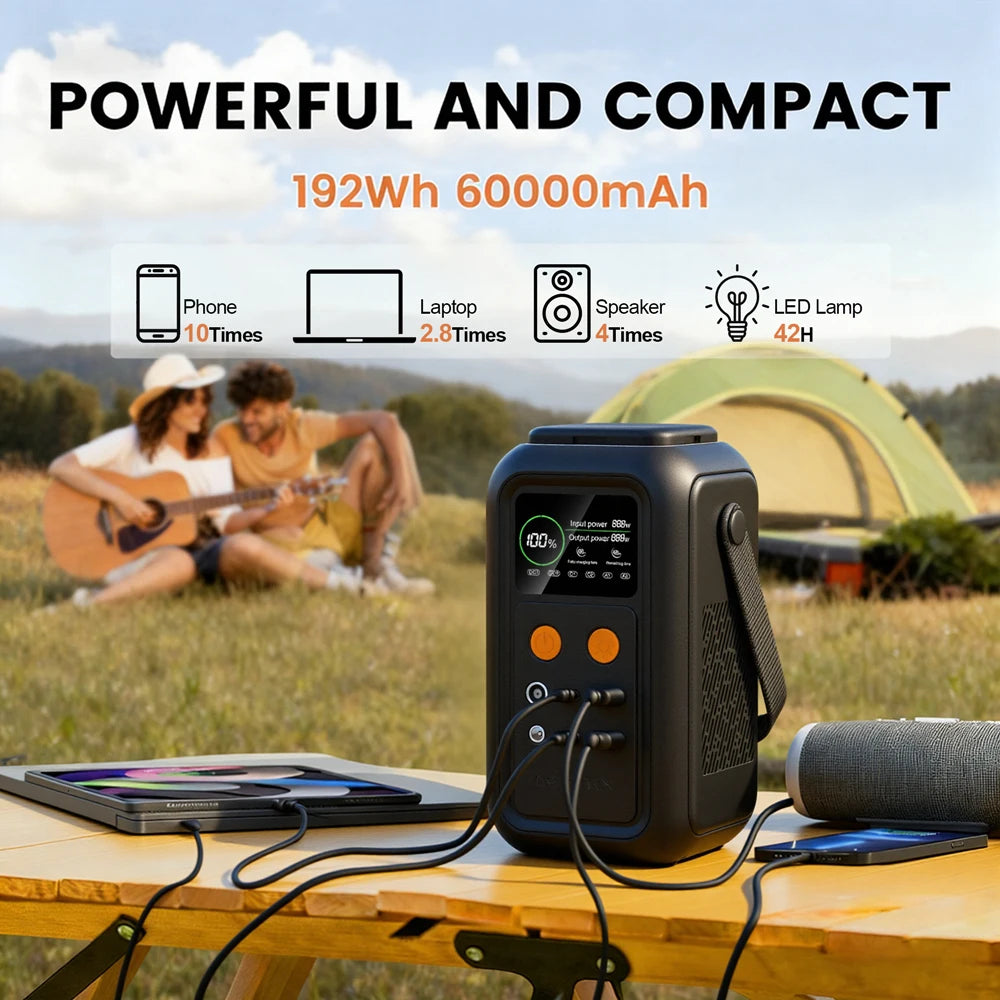CTOLITY 200W Portable Power Station 192Wh Lifepo4