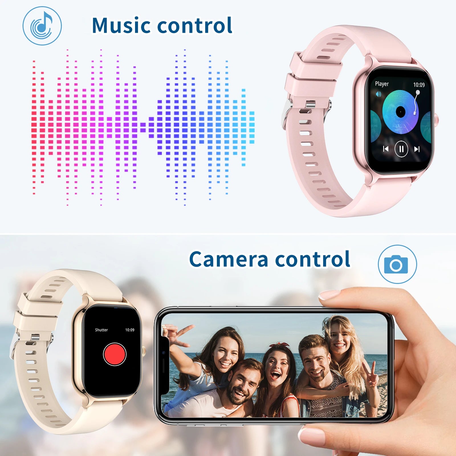 Odelettevcy Smartwatch With Wireless Calling Dial Fitness Tracking iPhone Android