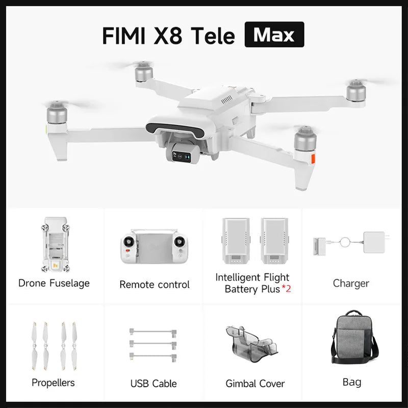 FIMI X8 TeleMax Drone 4K HDR Camera with GPS ProLine