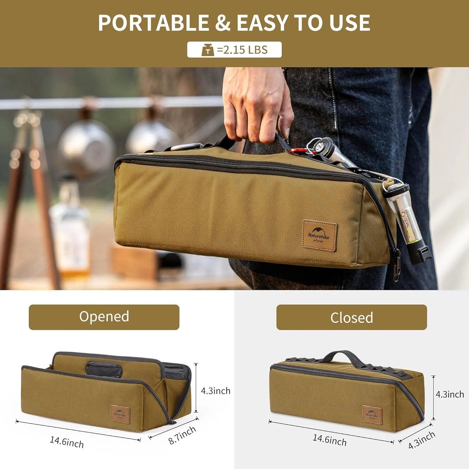 Naturehike Camping Tool Bag Large Capacity Folding Storage Box