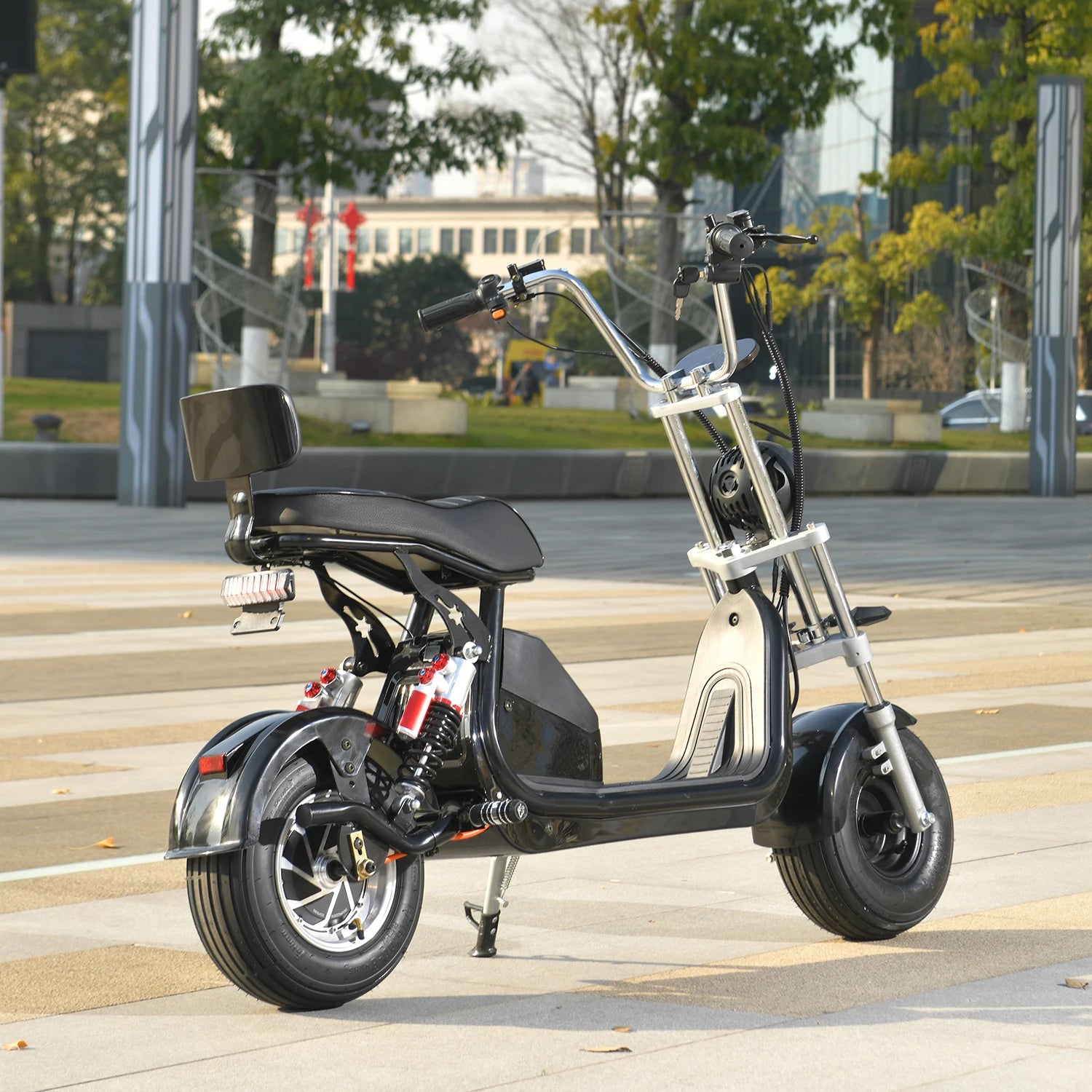US Warehouse 2000W Electric Scooter With Front And Rear Suspension Fat Tires