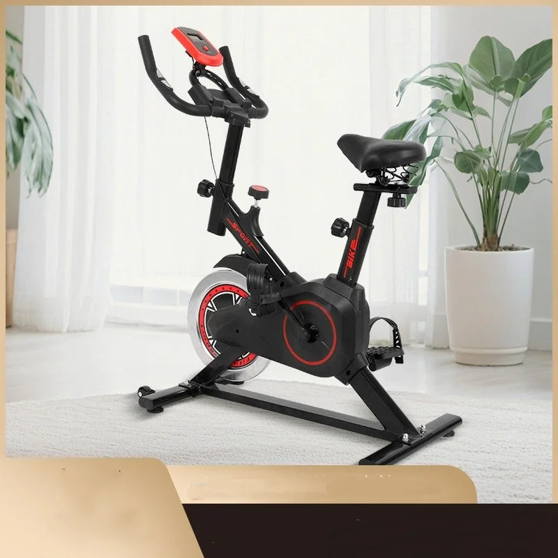 Silent Indoor Spin Bike With Adjustable Seat For Home Cardio