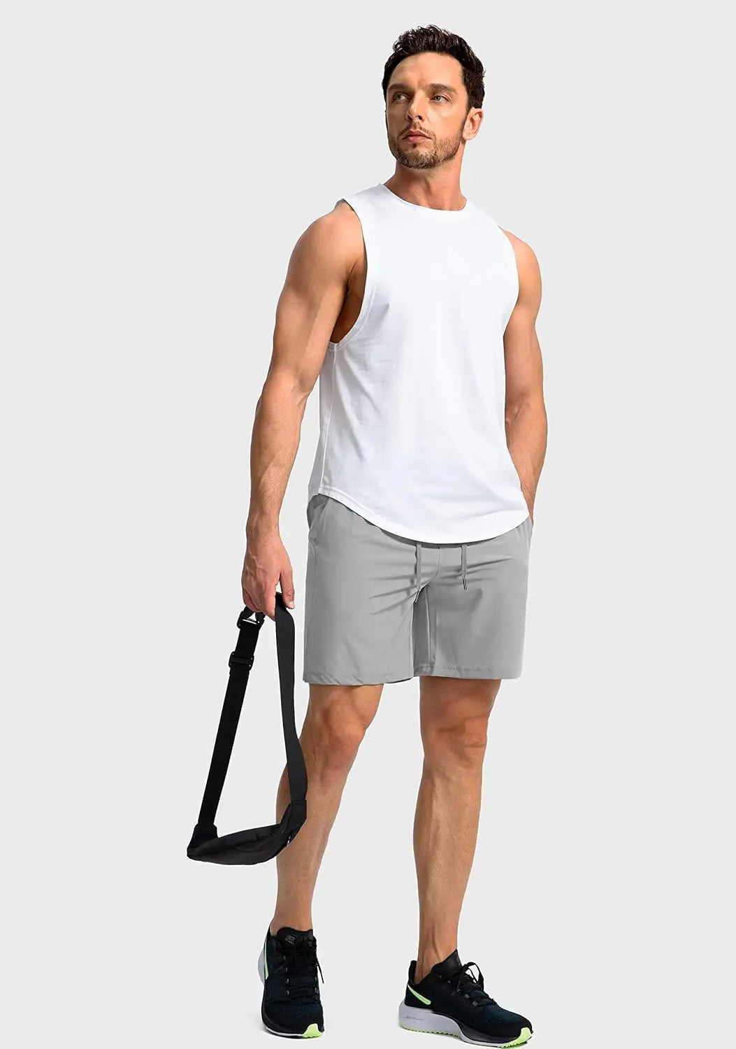 Men's Quick Dry Athletic Shorts With Zipper Pockets Lightweight Gym