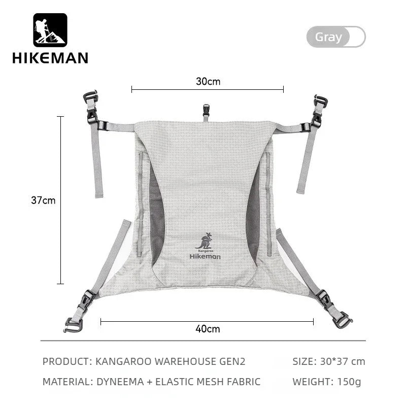 Waterproof UHMWPE Backpack Expansion Pouch Anti-Tear Adjustable External Storage Bag for Hiking Camping and Outdoor Adventures