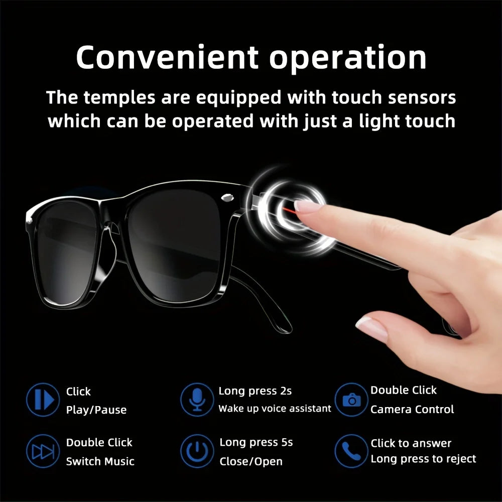 SENBONO Fashion Smart Glasses Open Ear Headset Sunglasses Waterproof