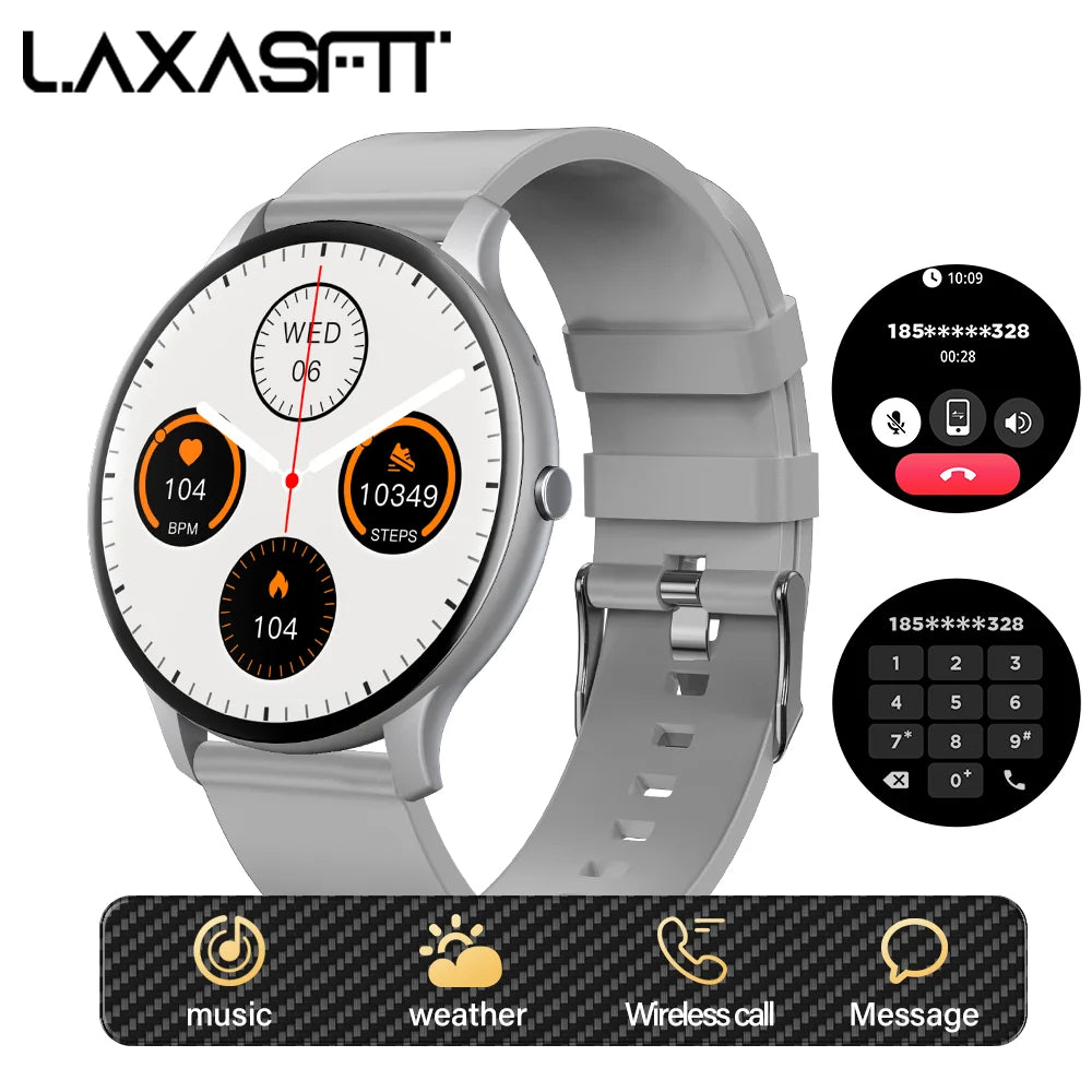 LAXASFIT Smart Watch 1.46 HD Screen Heart Rate Monitor IP68