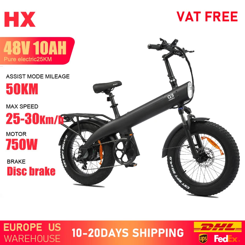 HX 2000W Electric Mountain Bike 48V 20Ah Fat Tire Edition