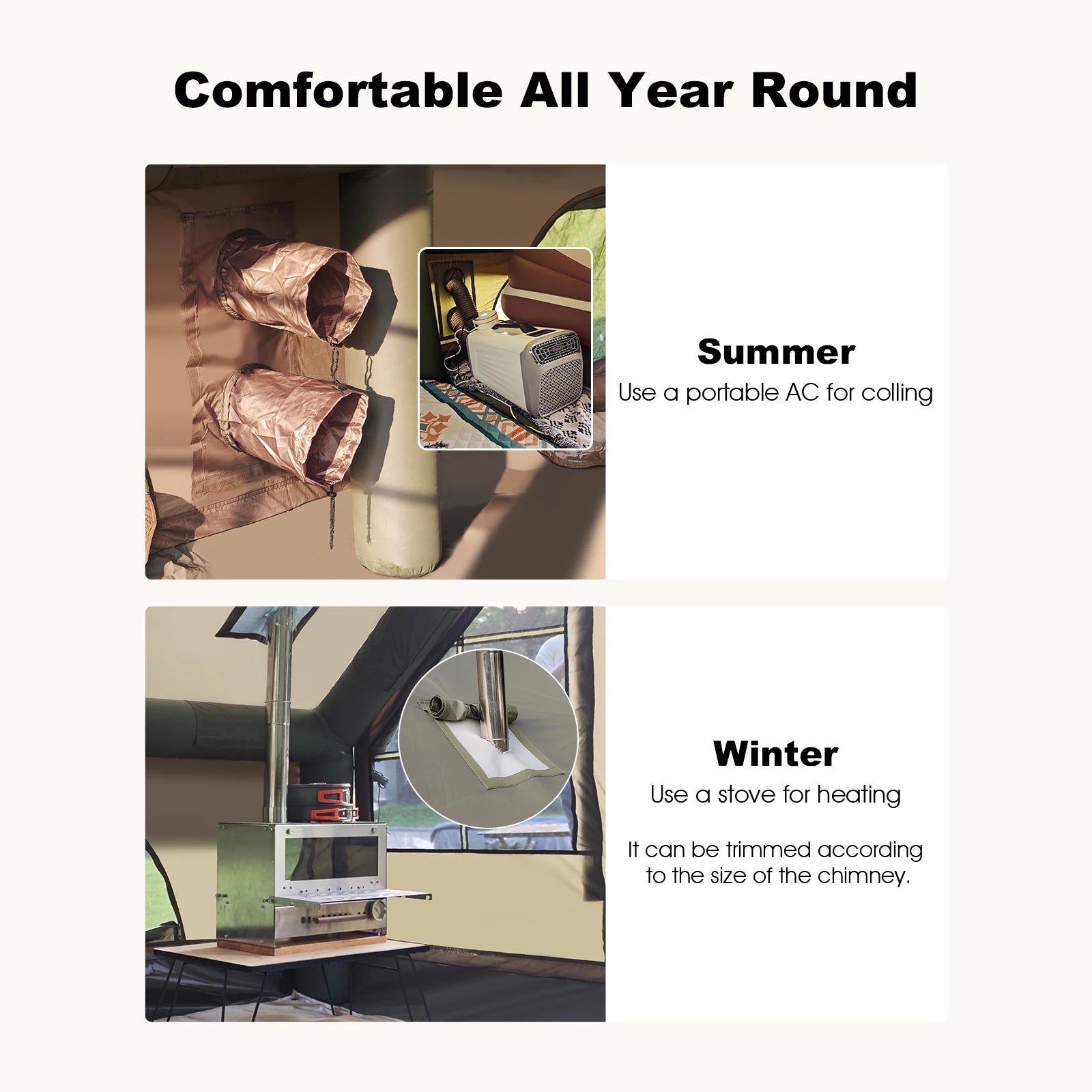 SENLEETO Waterproof Inflatable Camping Tent For Four Season Use