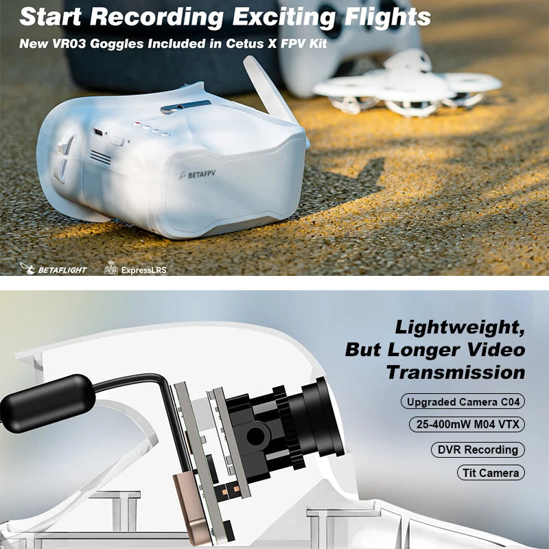 BETAFPV Cetus X FPV Kit With Transmitter And VR Goggles
