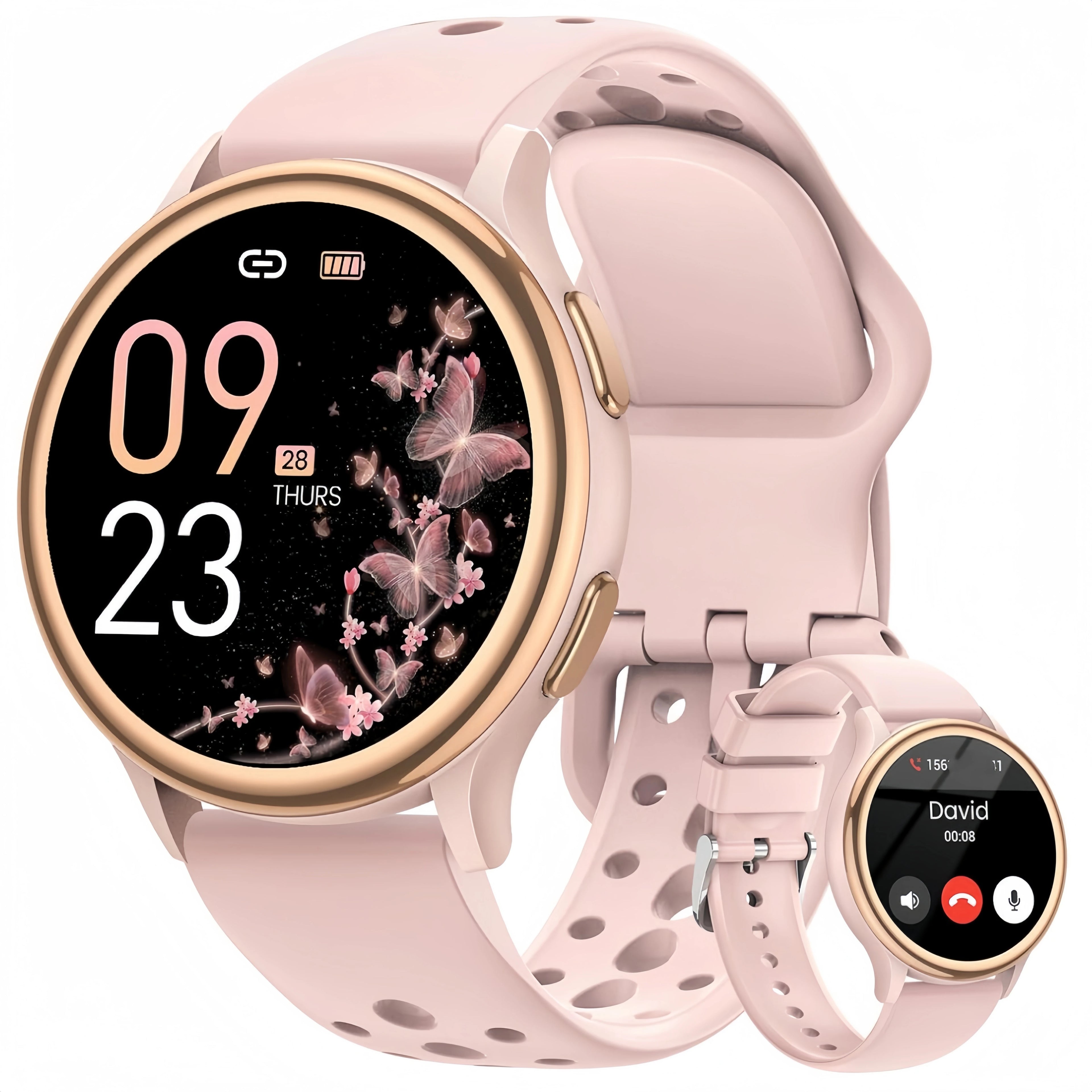 AnyloopCa Women Smartwatch FitnessTracker Bluetooth53 Calls HealthMonitor Faces Wellness