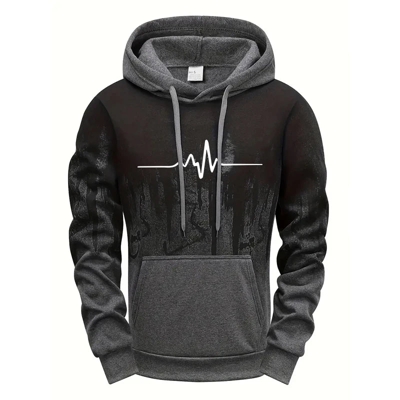 Men's Autumn Winter Tracksuit Hoodie Sweatpants Set