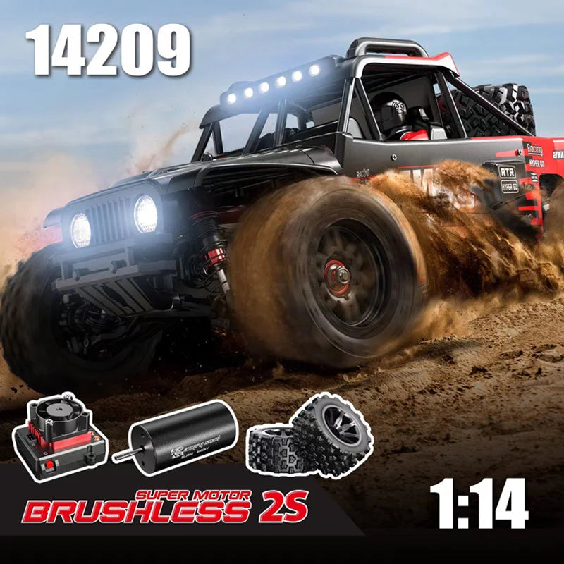 JIUSICE RC Car 4WD Brushless 2.4G Remote Control Off Road
